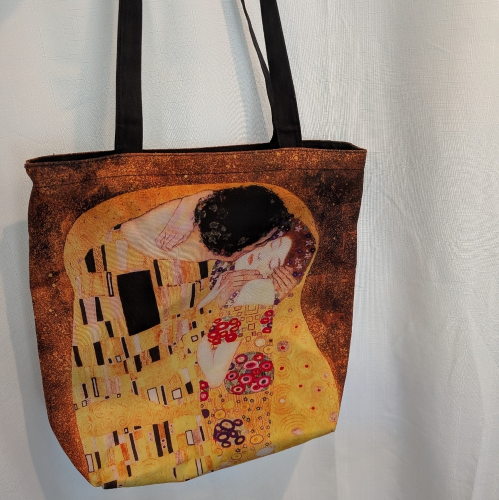 Printed Tote Gustav Klimt " The Kiss" bag